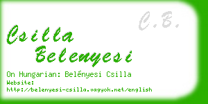 csilla belenyesi business card